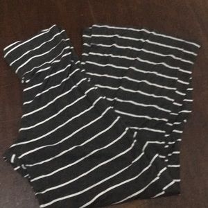 Striped wide leg lounge pants